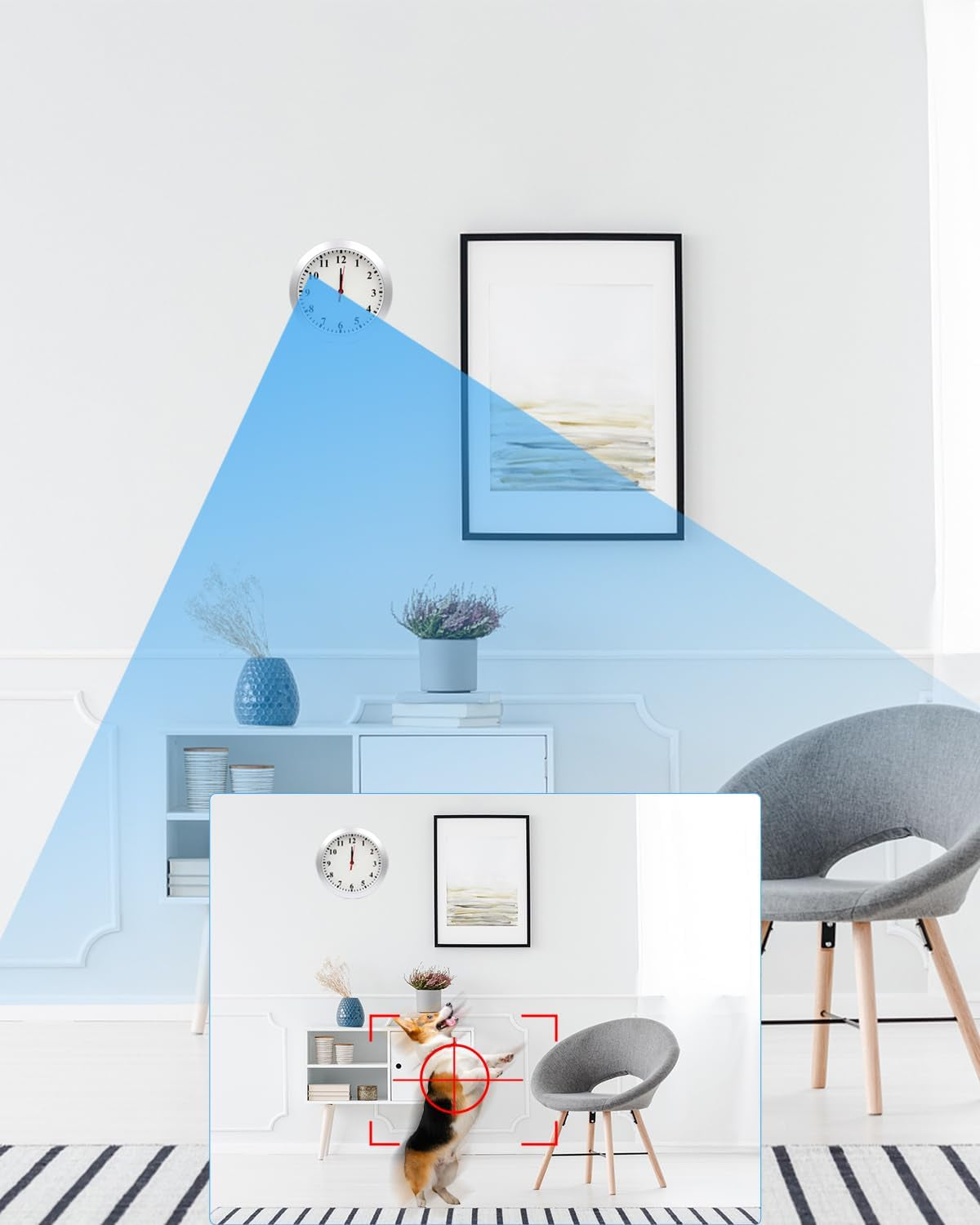 Hidden Camera Spy Camera Wall Clock,1080P Security Spy Cameras Clock with Motion Detection, Indoor Security Nanny Cam for Home Office, No Wi-Fi No Audio